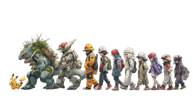 Pokemon Army Lineup V2 Vinyl Car Decal Sticker – Waterproof & UV-Resistant 8"