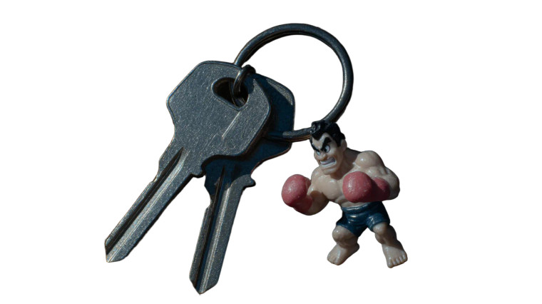 Boxer Keychain Vinyl Car Decal Sticker – Waterproof & UV-Resistant 8"