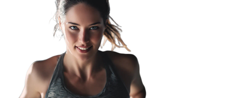 Running Woman Smiling V2 Vinyl Car Decal Sticker – Waterproof & UV-Resistant 8"