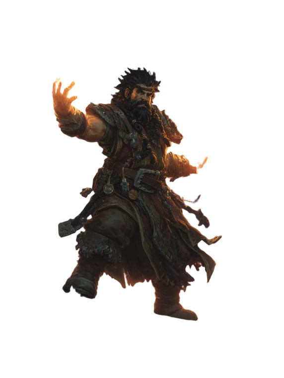 Shaman Dwarf Casting Vinyl Car Decal Sticker – Waterproof & UV-Resistant 8"