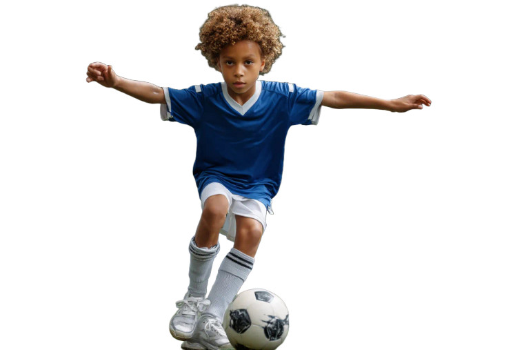 Balancing Soccer Kid Vinyl Car Decal Sticker – Waterproof & UV-Resistant 8"