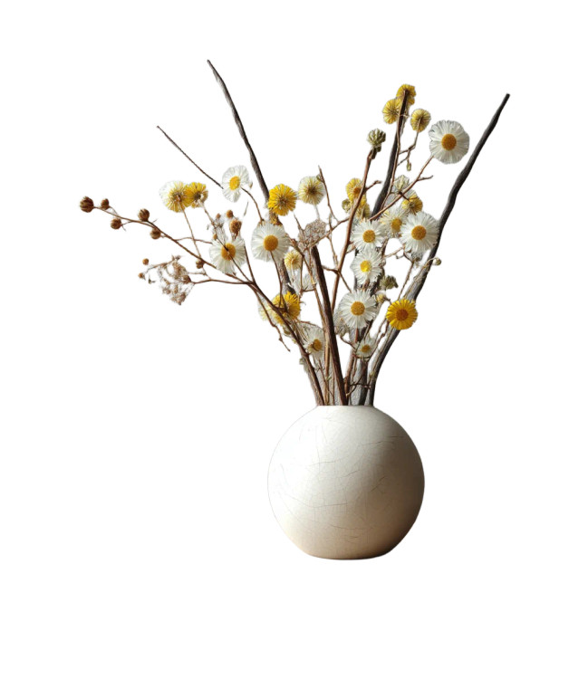 Wildflowers On Table Vinyl Car Decal Sticker – Waterproof & UV-Resistant 8"