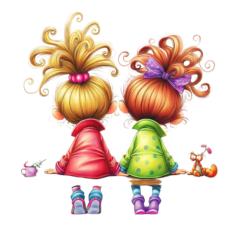 Crazy Girls Sitting V2 Vinyl Car Decal Sticker – Waterproof & UV-Resistant 8"