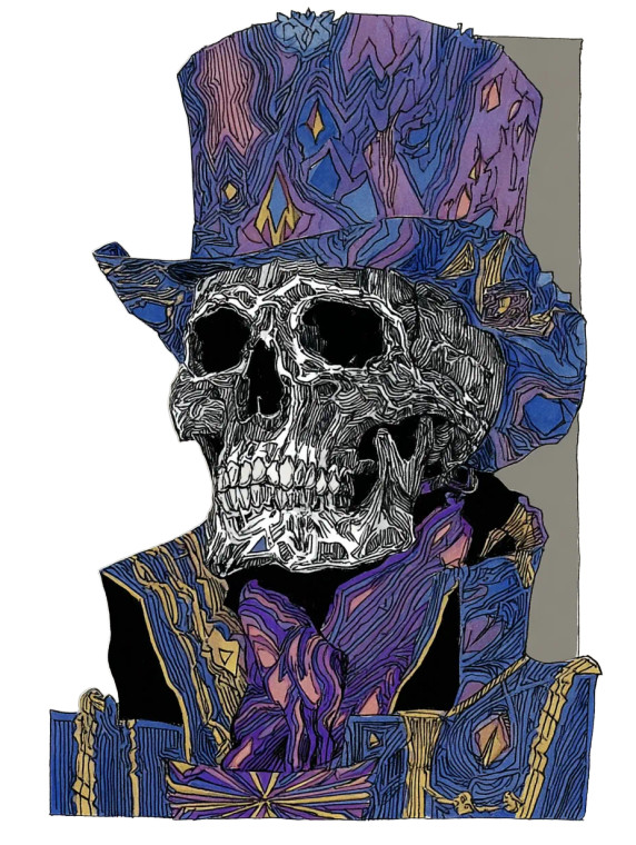 Baron Samedi Vinyl Car Decal Sticker – Waterproof & UV-Resistant 8"