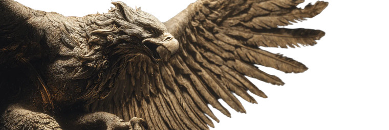 Majestic Golden Griffin V2 Vinyl Car Decal Sticker – Waterproof & UV-Resistant 8"