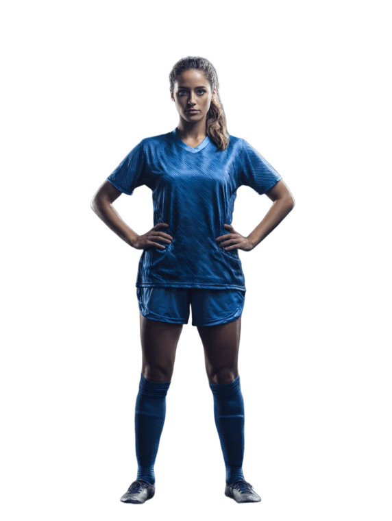 Female Soccer Player Vinyl Car Decal Sticker – Waterproof & UV-Resistant 8"