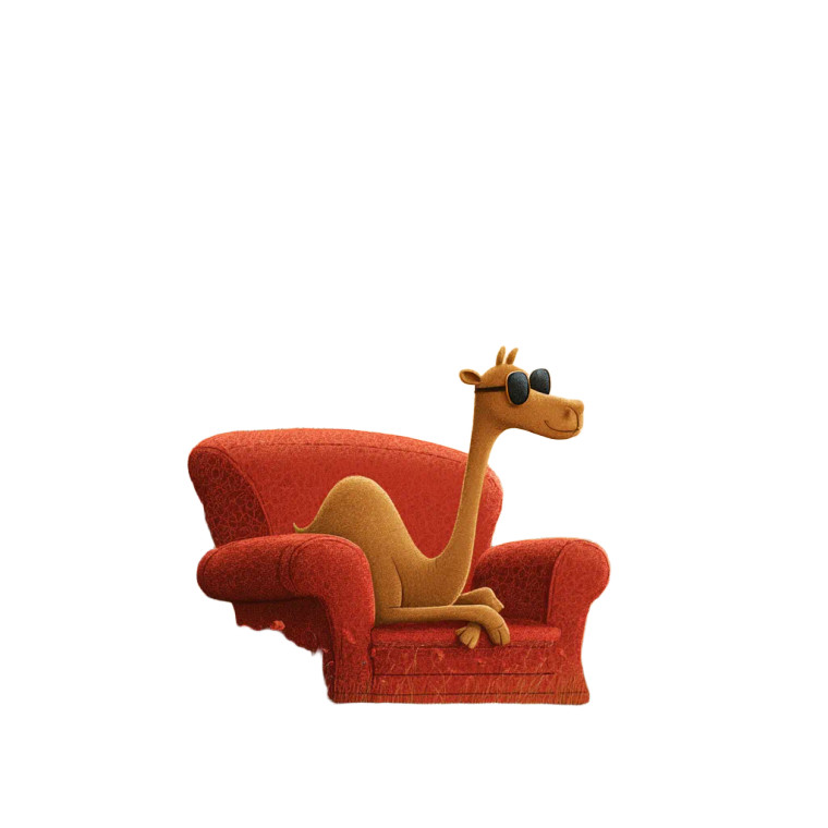 Happy Sunglassed Camel Vinyl Car Decal Sticker – Waterproof & UV-Resistant 8"