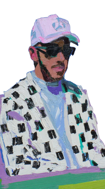 Lewis Hamilton Portrait Vinyl Car Decal Sticker – Waterproof & UV-Resistant 8"