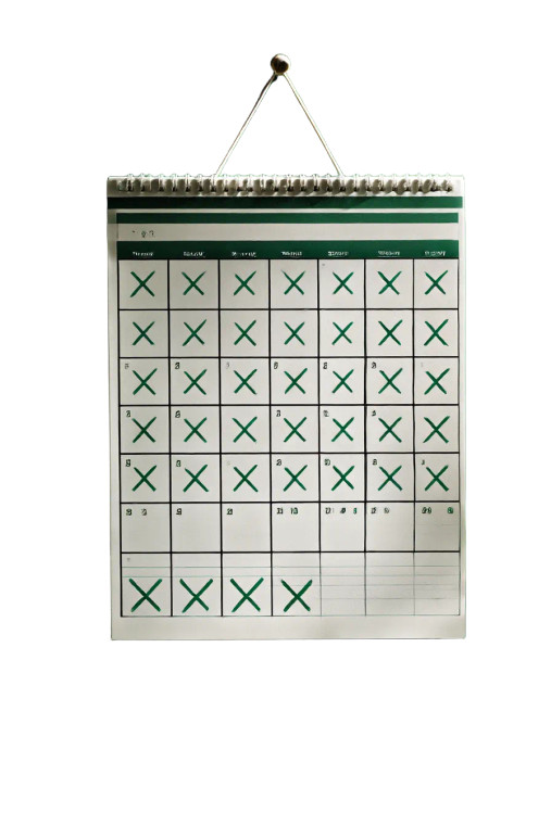 Wall Calendar Vinyl Car Decal Sticker – Waterproof & UV-Resistant 8"