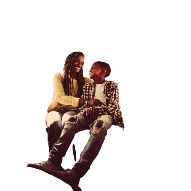 Smiling Duo On Bus Vinyl Car Decal Sticker – Waterproof & UV-Resistant 8"