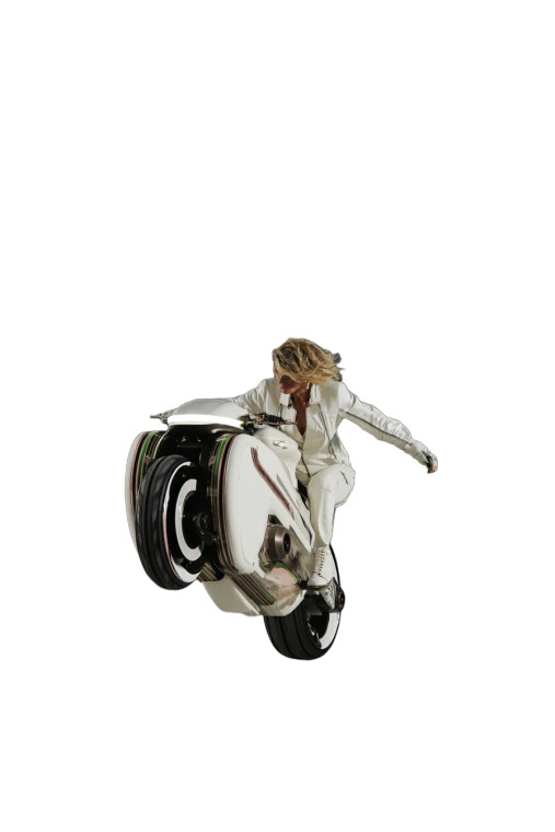 Futuristic Motorcycle Stunt Vinyl Car Decal Sticker – Waterproof & UV-Resistant 8"