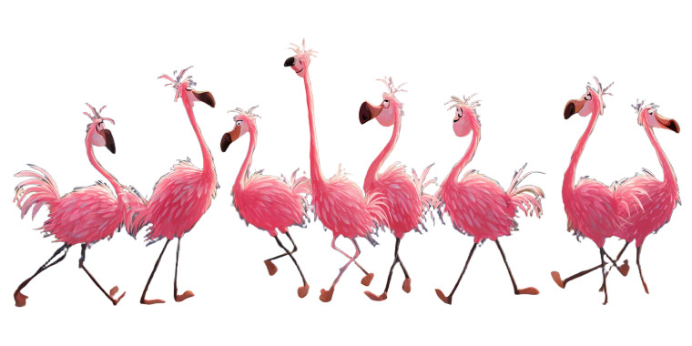 Dancing Flamingos Vinyl Car Decal Sticker – Waterproof & UV-Resistant 8"