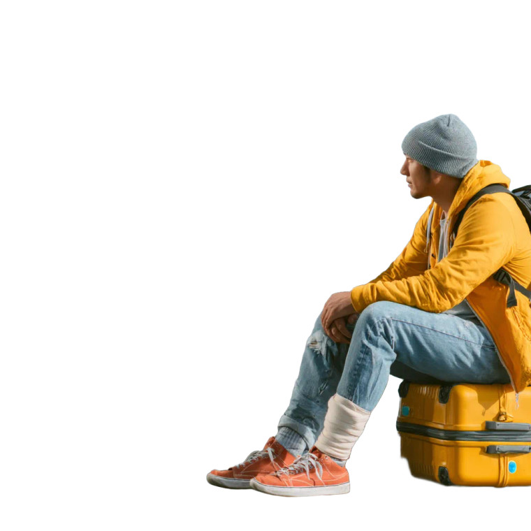 Injured Tourist Vinyl Car Decal Sticker – Waterproof & UV-Resistant 8"