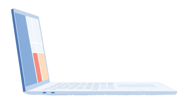 Minimalist Laptop V2 Vinyl Car Decal Sticker – Waterproof & UV-Resistant 8"