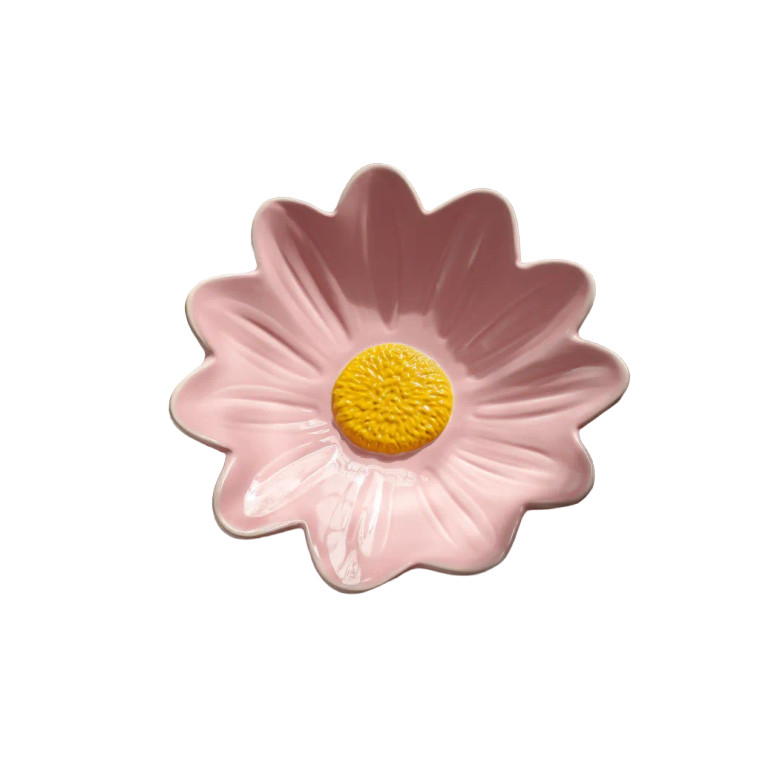 Pink Daisy Tray Vinyl Car Decal Sticker – Waterproof & UV-Resistant 8"