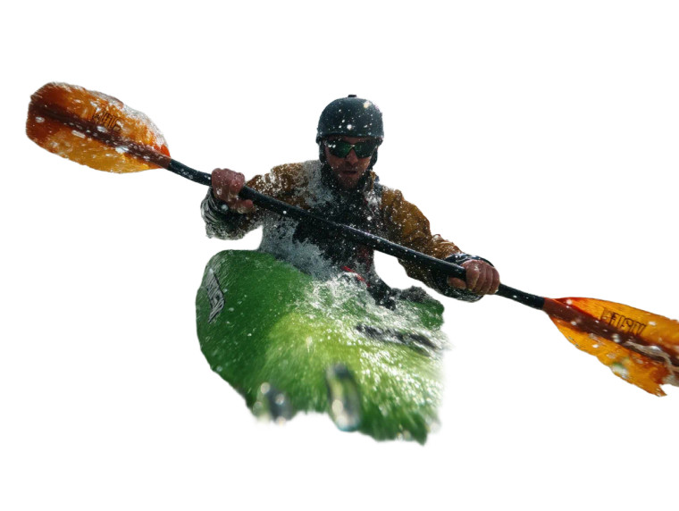 Whitewater Kayaking Action Vinyl Car Decal Sticker – Waterproof & UV-Resistant 8"