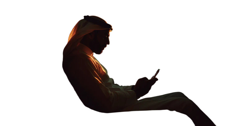 Emirati Man In Car Vinyl Car Decal Sticker – Waterproof & UV-Resistant 8"