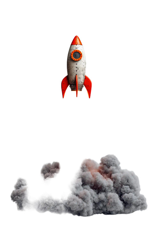 Toy Rocket Launch Vinyl Car Decal Sticker – Waterproof & UV-Resistant 8"