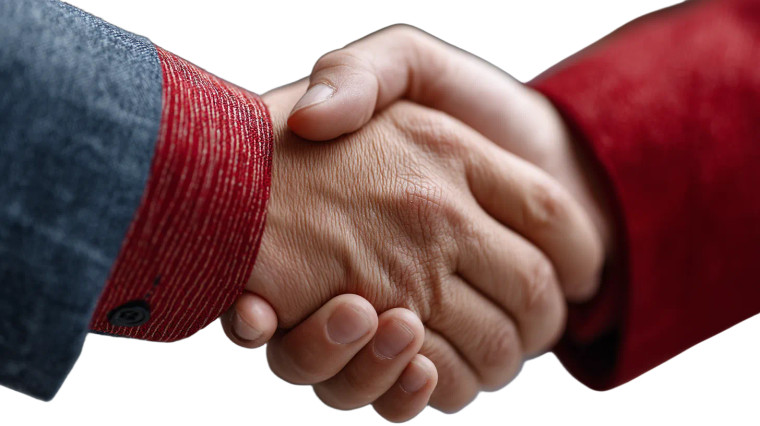 International Handshake Vinyl Car Decal Sticker – Waterproof & UV-Resistant 8"