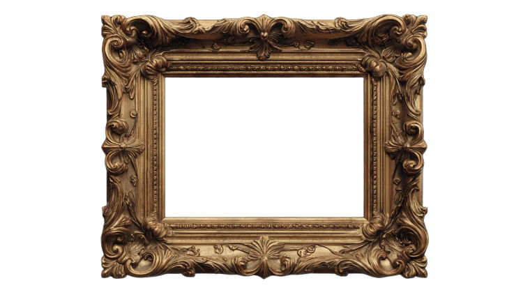 Ornate Baroque Frame Vinyl Car Decal Sticker – Waterproof & UV-Resistant 8"