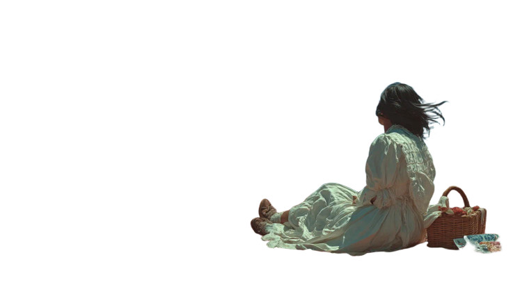 Ethereal Cliff Picnic Vinyl Car Decal Sticker – Waterproof & UV-Resistant 8"