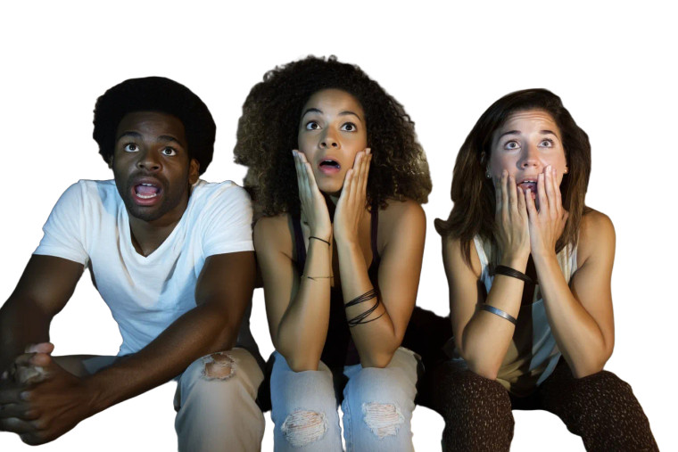 Friends Watching Tv Vinyl Car Decal Sticker – Waterproof & UV-Resistant 8"