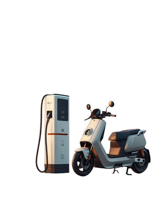 Futuristic Scooter Station Vinyl Car Decal Sticker – Waterproof & UV-Resistant 8"