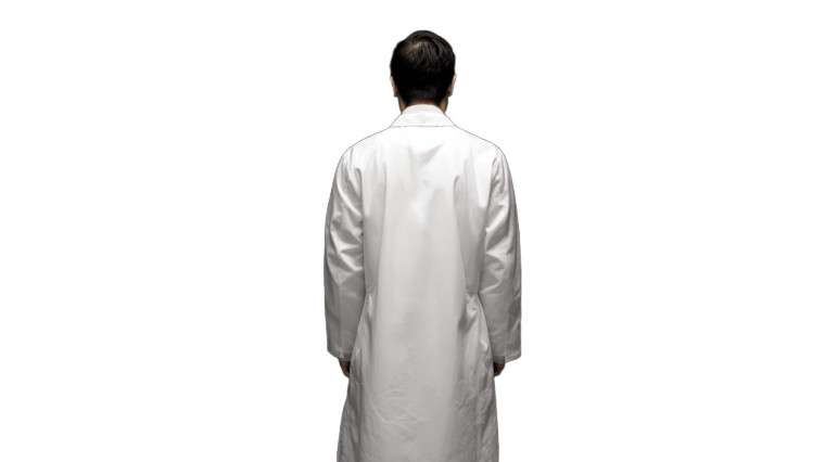 Scientist Back View Vinyl Car Decal Sticker – Waterproof & UV-Resistant 8"