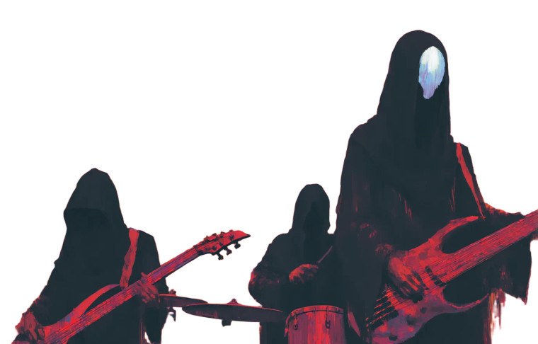 Dark Metal Band Vinyl Car Decal Sticker – Waterproof & UV-Resistant 8"