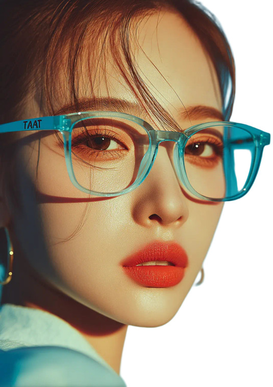 Fashionable Eyeglasses Model Vinyl Car Decal Sticker – Waterproof & UV-Resistant 8"