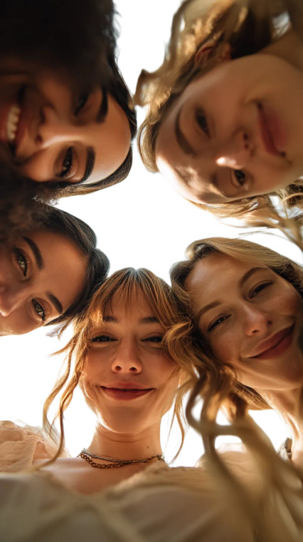 Adorable Women Circle Vinyl Car Decal Sticker – Waterproof & UV-Resistant 8"