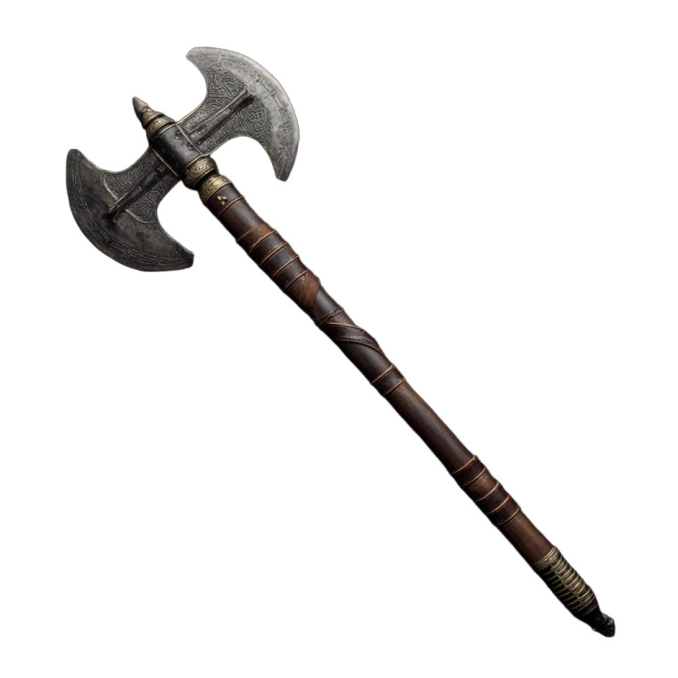 Medieval Double Axe Vinyl Car Decal Sticker – Waterproof & UV-Resistant 8"