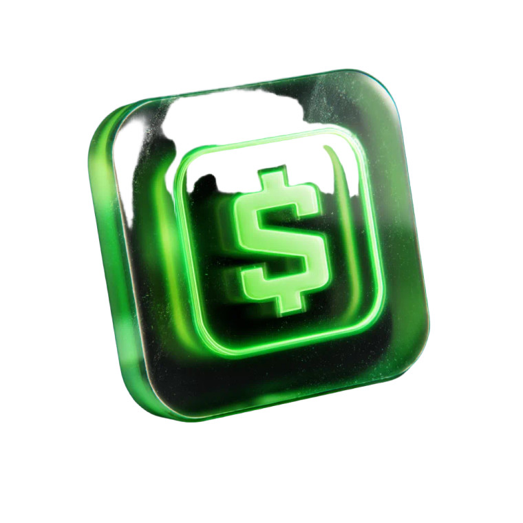 Fintech Glass Icon Vinyl Car Decal Sticker – Waterproof & UV-Resistant 8"