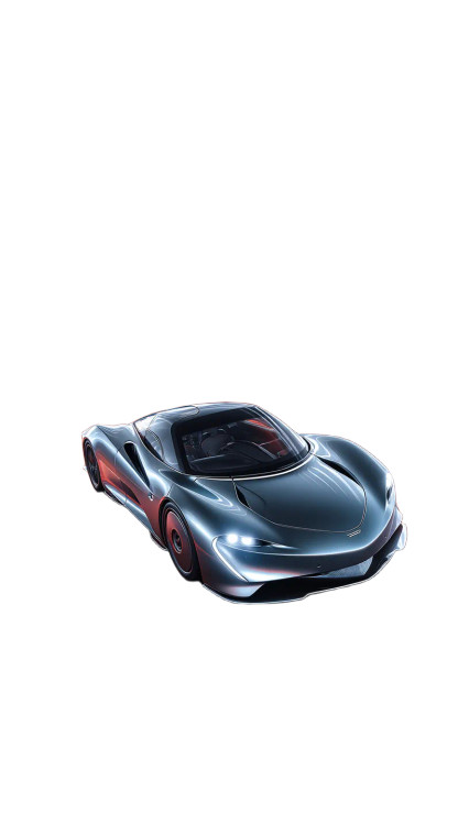 Futuristic Supercar Vinyl Car Decal Sticker – Waterproof & UV-Resistant 8"