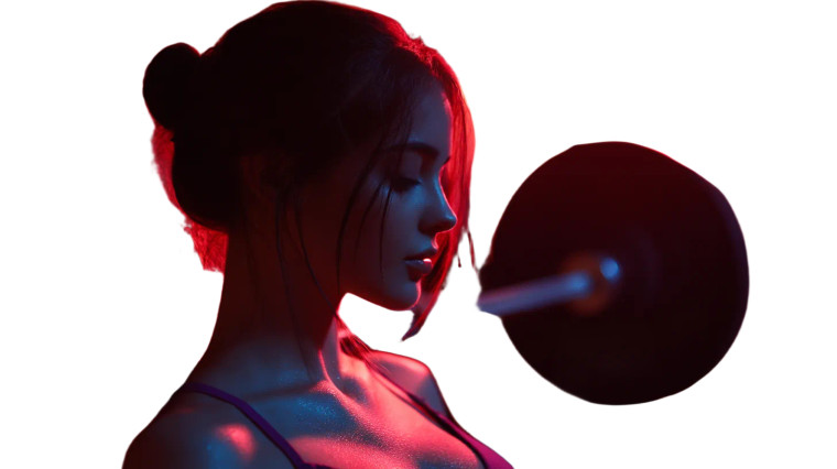 Gym Training Girl Vinyl Car Decal Sticker – Waterproof & UV-Resistant 8"