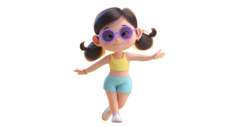 Happy Asian Girl Vinyl Car Decal Sticker – Waterproof & UV-Resistant 8"