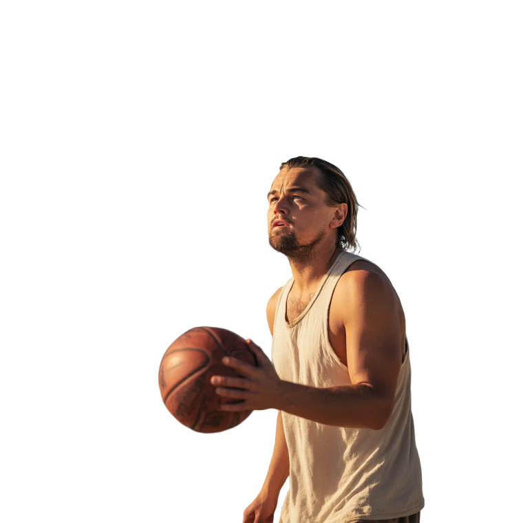 Dicaprio Basketball Portrait Vinyl Car Decal Sticker – Waterproof & UV-Resistant 8"