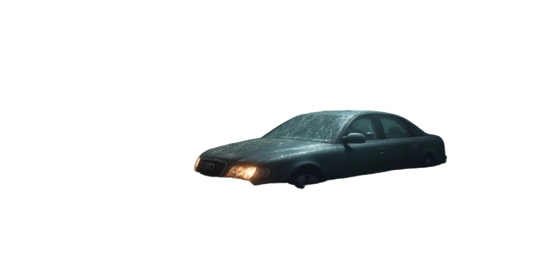 Submerged Minimalist Car V3 Vinyl Car Decal Sticker – Waterproof & UV-Resistant 8"