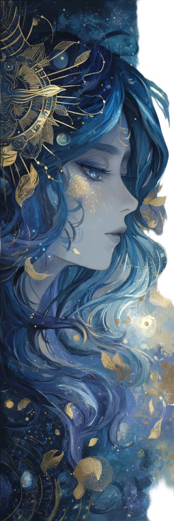 Cosmic Goddess Illustration Vinyl Car Decal Sticker – Waterproof & UV-Resistant 8"