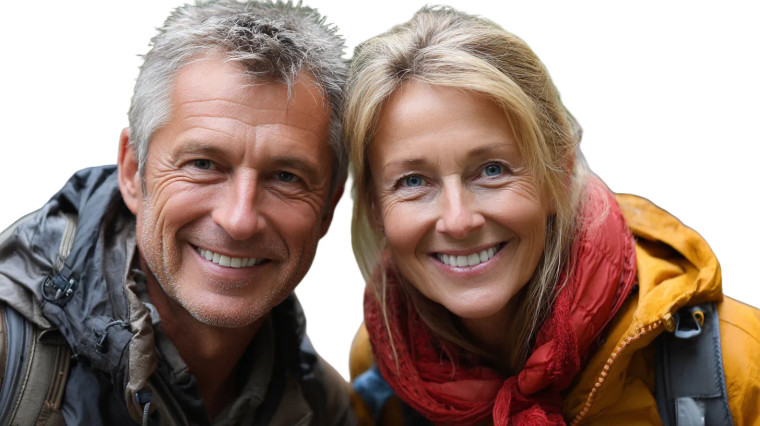 Hiking Couple V2 Vinyl Car Decal Sticker – Waterproof & UV-Resistant 8"