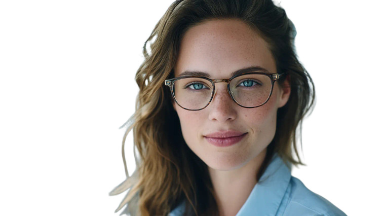 Stylish Eyeglasses View Vinyl Car Decal Sticker – Waterproof & UV-Resistant 8"