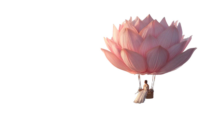 Floating Flower Balloon V3 Vinyl Car Decal Sticker – Waterproof & UV-Resistant 8"