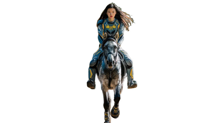 Tech-Suited Equestrian Vinyl Car Decal Sticker – Waterproof & UV-Resistant 8"