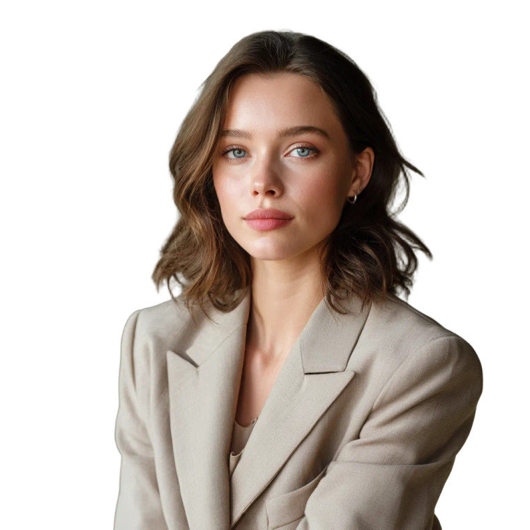 Elegant Businesswoman Portrait V2 Vinyl Car Decal Sticker – Waterproof & UV-Resistant 8"