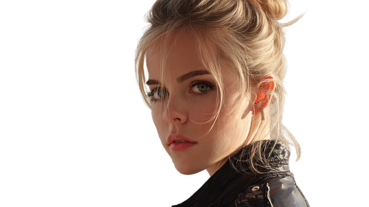 Beautiful Woman Portrait V19 Vinyl Car Decal Sticker – Waterproof & UV-Resistant 8"