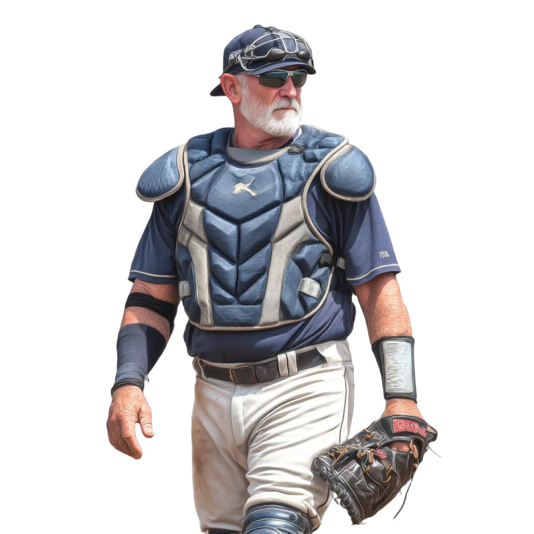 Baseball Catcher Dad Vinyl Car Decal Sticker – Waterproof & UV-Resistant 8"