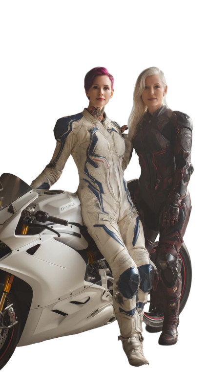 Tatar Woman On Motorcycle Vinyl Car Decal Sticker – Waterproof & UV-Resistant 8"