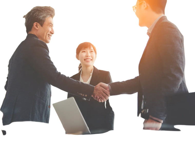 Confident Business Handshake V2 Vinyl Car Decal Sticker – Waterproof & UV-Resistant 8"