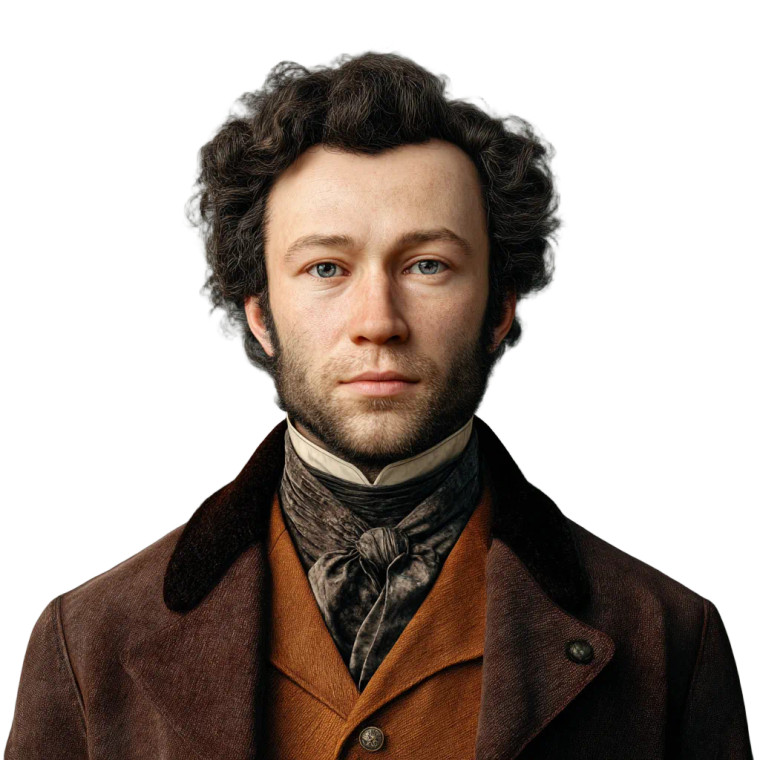 Alexander Pushkin Portrait Vinyl Car Decal Sticker – Waterproof & UV-Resistant 8"