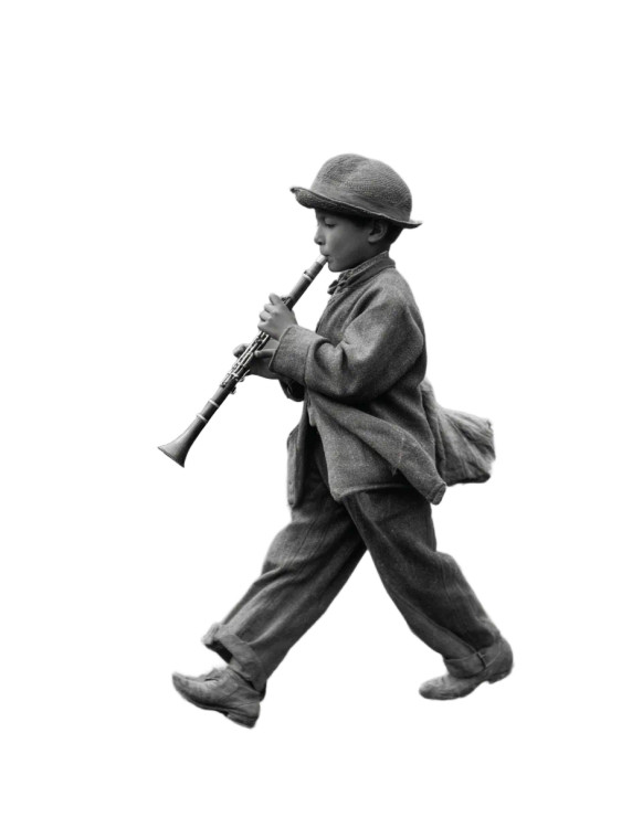 Boy Playing Piccolo Vinyl Car Decal Sticker – Waterproof & UV-Resistant 8"